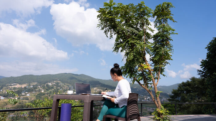 Studying Outside under the sun